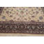 Tapis crème / brun en laine noué à la main de conception unique 10 pi 9 po x 15 pi 7 po