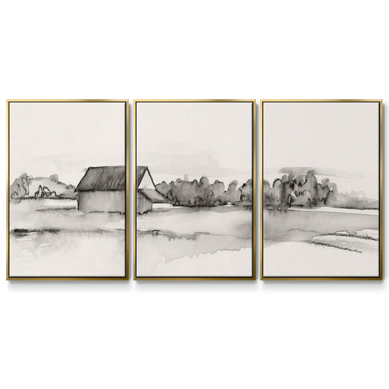 Wyeth Barn I 3 pièces, H 40 po x l 78 po x P 2 po, Or