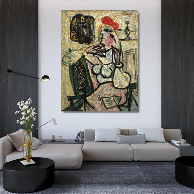 Seated Woman with Red Hat