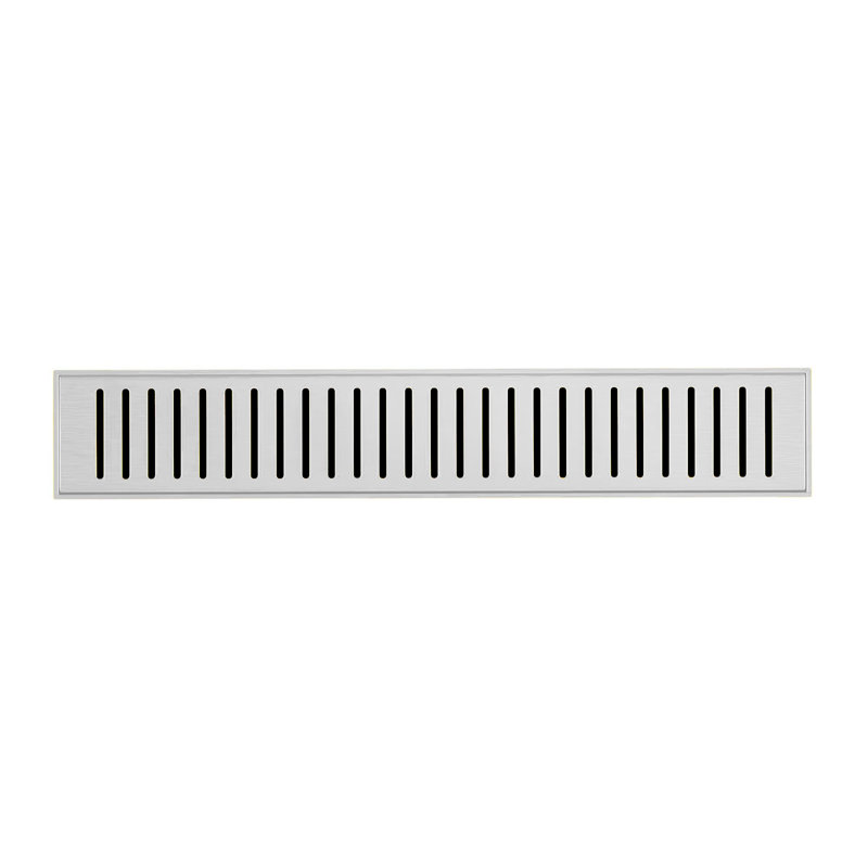 Voltaire 18" Stainless Steel Linear Shower Drain, Polished Chrome