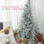 Arbre de Noël artificiel enneigé 6 pi avec 994 pointes, support en métal pliable, assemblage facile, arbre de Noël articulé pour la maison, le bureau, les Fêtes, vert-107091484