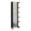 Armoire à linge en miroir, quatre tablettes intérieures, cinq tablettes extérieures-343183219