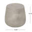 Table d'appoint en béton léger - Structure en forme de tambour, sans assemblage, l 18,82 po x P 18,82 po H 15,8 po, gris pour espace, 19 x 19 x 15,8, couleur