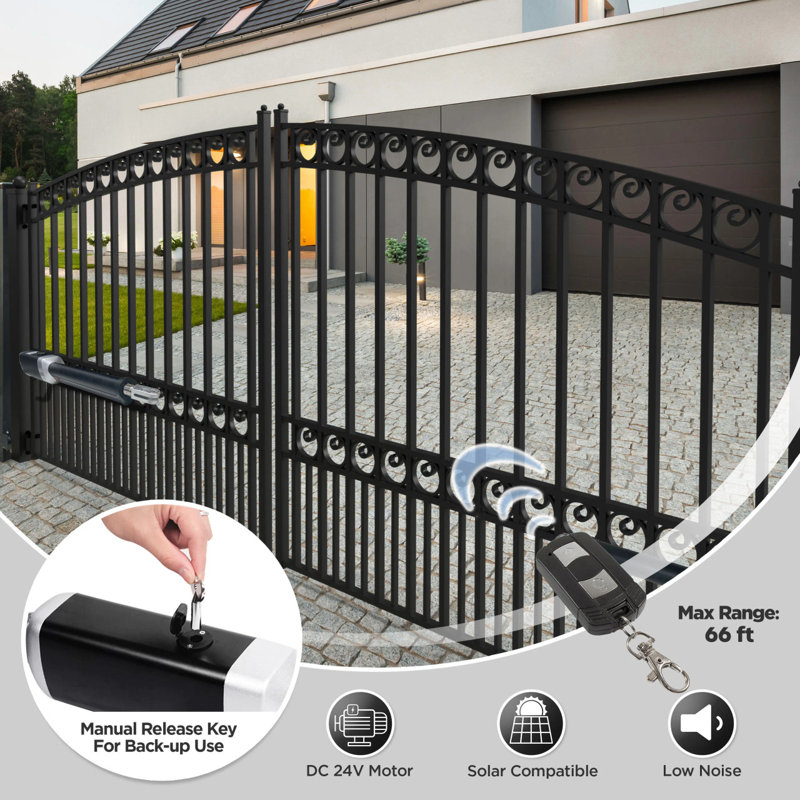 ALEKO Dual Swing Gate Opener Kit with ETL Listed Accessories
