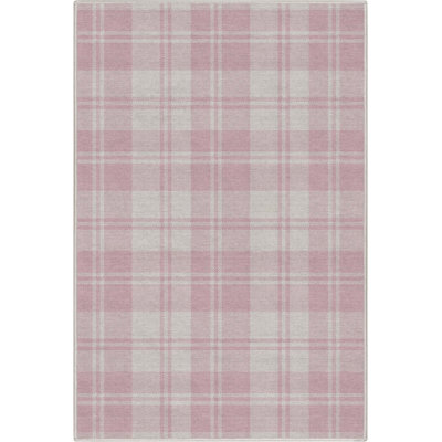 Tapis rose à motif géométrique Kehr