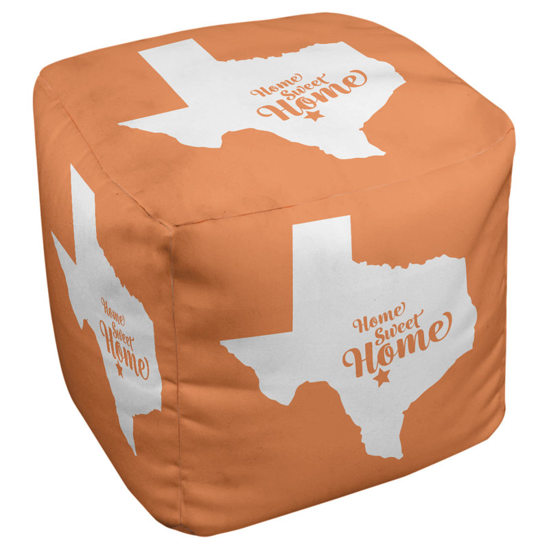 Repose-pieds cubique san antonio home, Orange