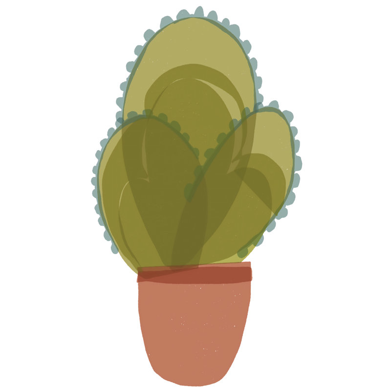 Mod Cactus I, H 12 po x l 8 po x P 1 po