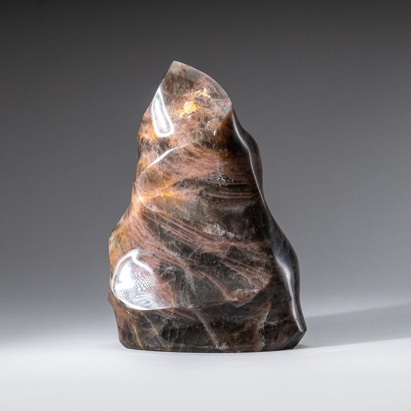Genuine Polished Black Moonstone Flame Freeform (2.2 Lbs)