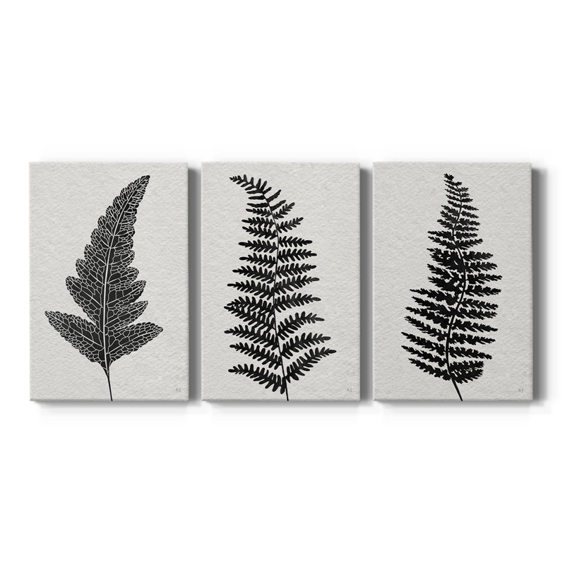 Forest Fern I - toile tendue sur mesure - 3 pièces, H 48 po x l 96 po