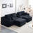 Bonless 150''width 5-piece Comfy U-shaped Sofa Couch Sectional Upholstered Corduroy For Living Room Free Combination,Console, Cup Holders, USB Ports,Bluetooth Speaker-559709621