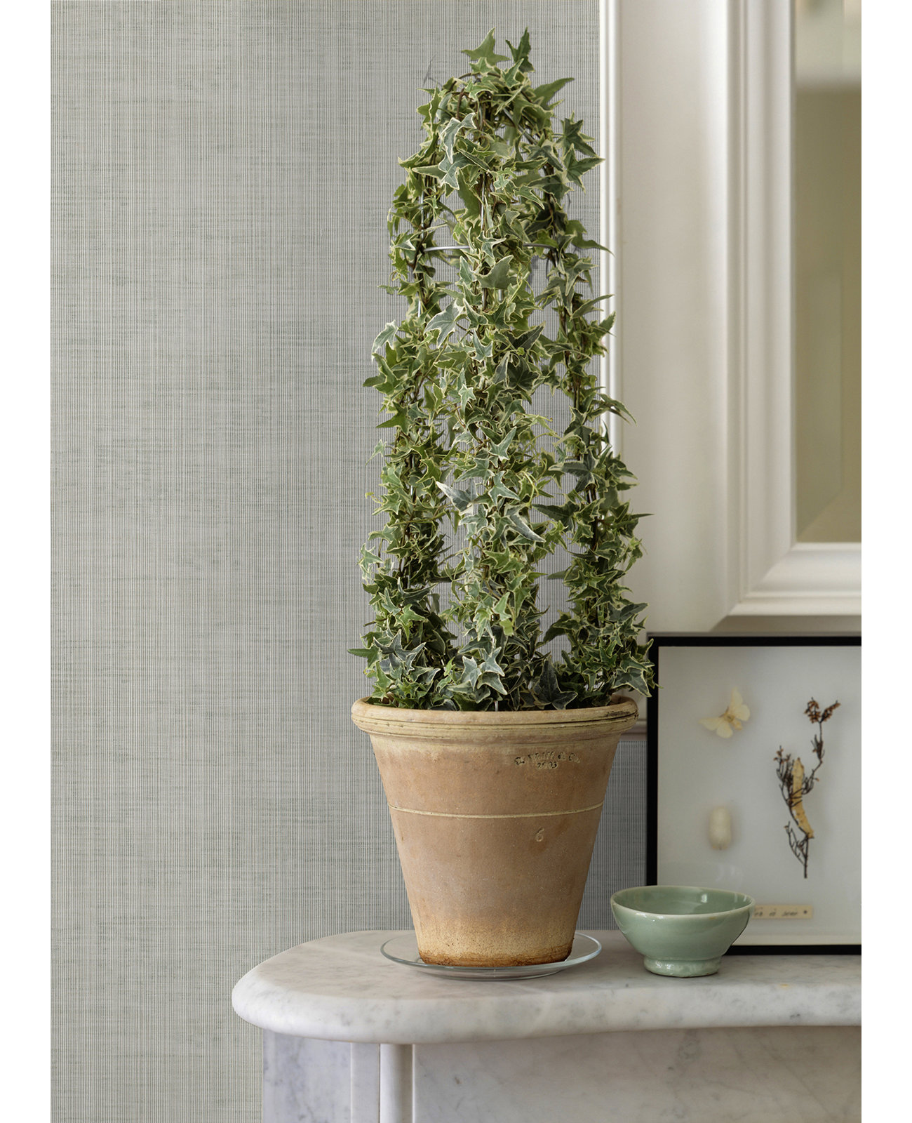 Princeton Modern Striped Wallpaper, Silver'