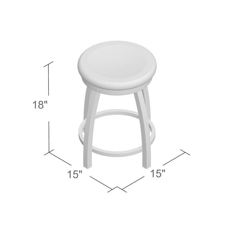 802 Misha Swivel Vanity Stool with Wood Seat, Anodized Nickel, Natural Maple