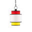Luminaire suspendu cylindrique simple à 1 lumière avec accents en fer forgé Mathias-72305322