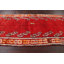 Tapis de couloir en laine noué à la main des années 1960 de conception unique 4 pi 10 po x 11 pi 7 po Tapis décoratif rouge
