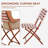 3-piece Steel Frame Wicker Folding Bistro Set-465441272