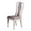 Ensemble de 2 chaises de salle à manger antiques et rembourrées capitonnées gris