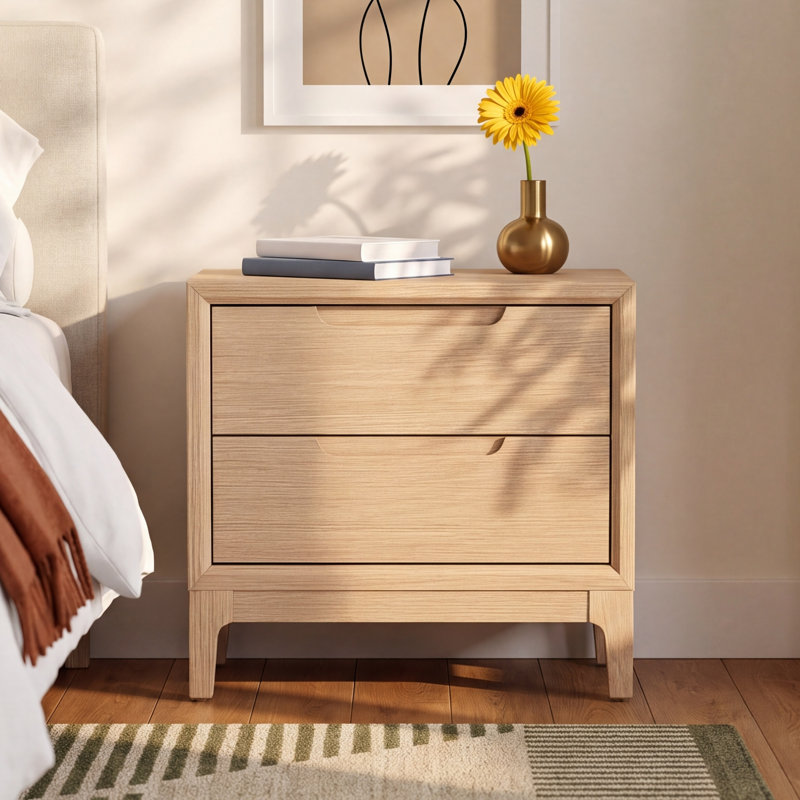 Rise 24 " W Nightstand, Light Oak