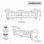 Banquette rembourrée moderne avec accoudoirs et rangement