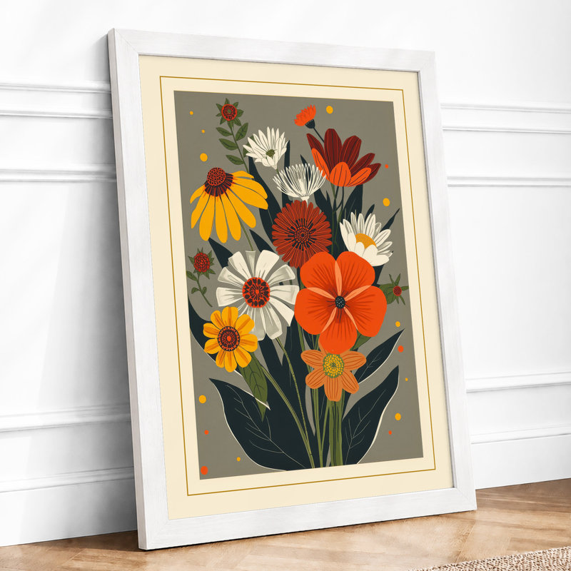 Formal Display Botanical - Framed Print, A3 - 42.0 x 29.7 cm, White