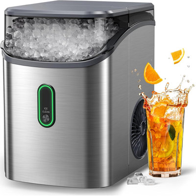 Nugget Ice Maker Countertop,33 lbs per Day, Chewable Pebble Ice Machine,Portable Pellet Ice Maker with Scoop for Home, Kitchen and Office