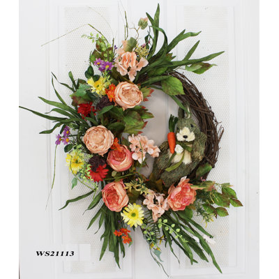Handcrafted Faux Mixed Assortment Foam 24'' Wreath