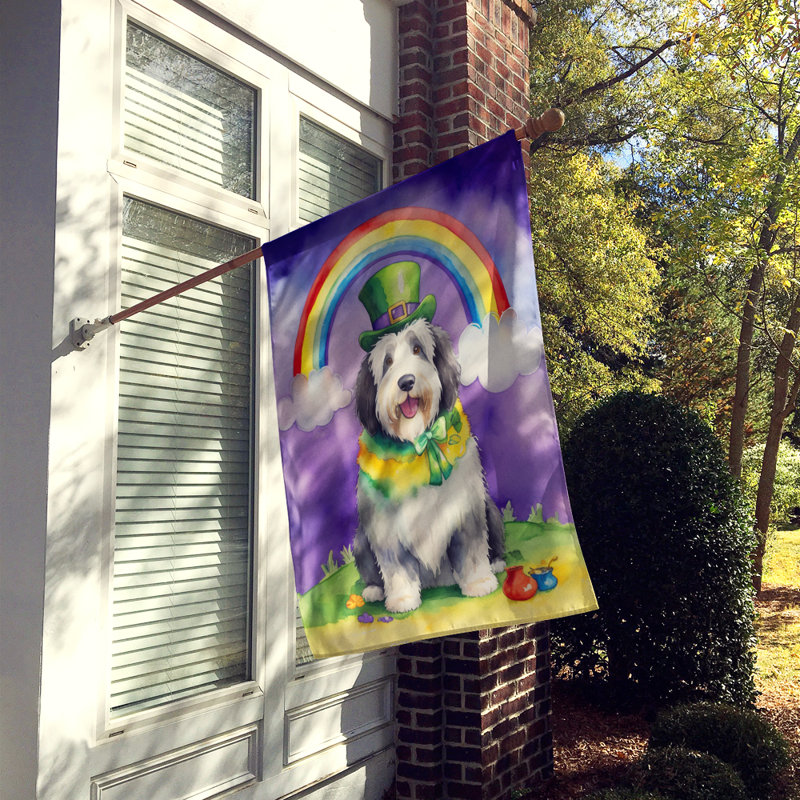 Double Sided 40'' H x 28'' W Polyester St Patrick's Day House Flag