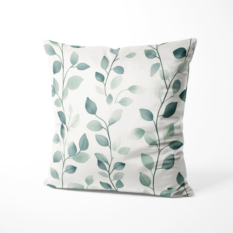 Coussin décoratif floral - coussin de campagne, H 18 po x l 18 po
