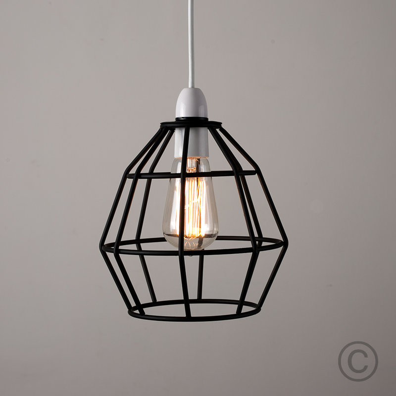 Haney 20cm H Metal Oval Pendant Shade ( Screw On ), Black