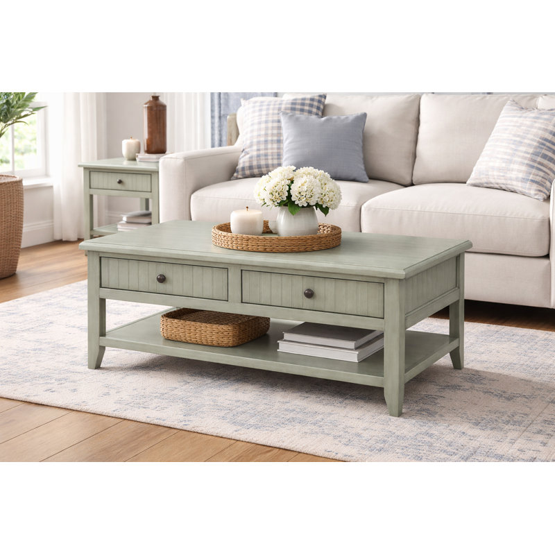 Table basse Beth, Bleu clair européen