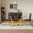 Modern Glam 63" Tempered Glass Dining Set with U-Base and Cantilever Chairs-1889446046-1889446045