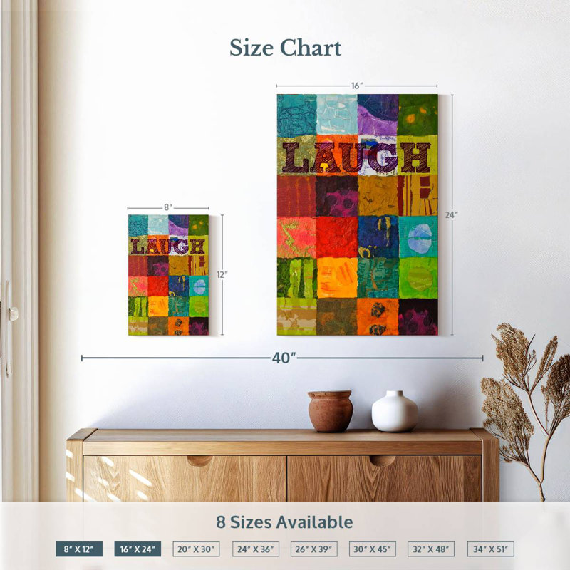 Ashelle Laugh Patchwork, H 12 po x l 8 po