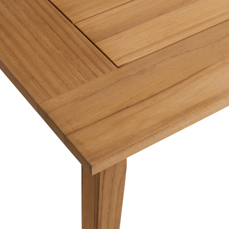 Sibyl Outdoor Rectangular Teak Wood Coffee Table