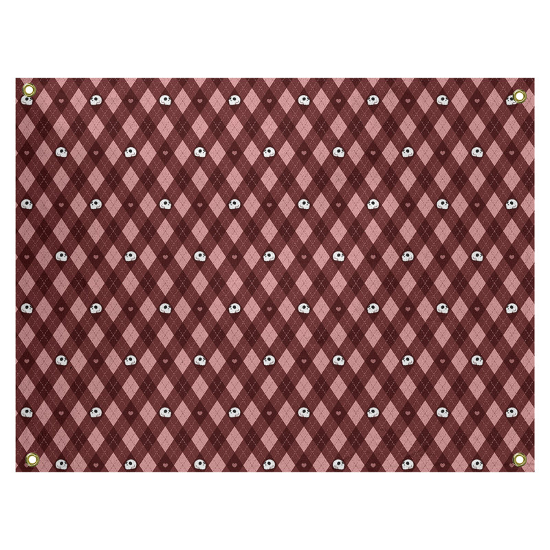 Tapisserie argyle crâne par katelyn elizabeth Kitterman, H 27,5 po x l 37,5 po, Intérieur / extérieur
