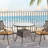 31.5" Brown Outdoor Wicker Round Dining Table – 4-person Capacity, All-weather Resistant With Glass Top For Backyard/deck/poolside