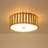 14'' LED Light Wooden Flush Mount Ceiling Light