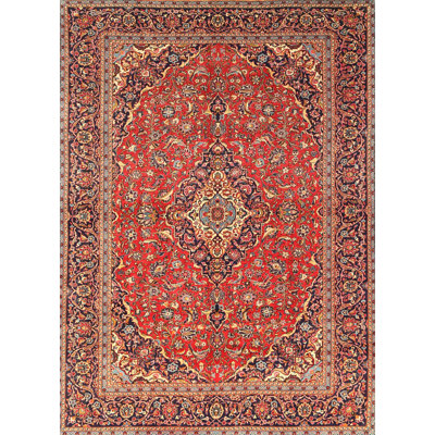 Tapis rouge/beige/noir traditionnel ooper