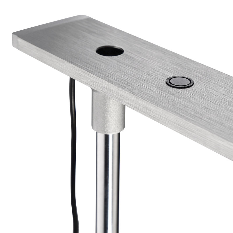 Lampe de bureau 20 po Wahkon, Aluminium brossé