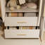63'' W 2-Drawer Wardrobe With 2 Hanging Poles