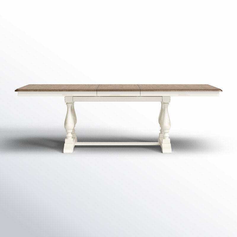 Iestyn Extendable Trestle Dining Table, Gray