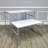 Fixturedisplays Nesting Display Tables, Set Of 2 (41.46" W X 24.02" D X 32.76" H, 38.7" W X 23.23" D X 20.16" H) White Retail And Exhibition Displays 119995-NEW