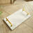 White Marble and Brass Serving Tray