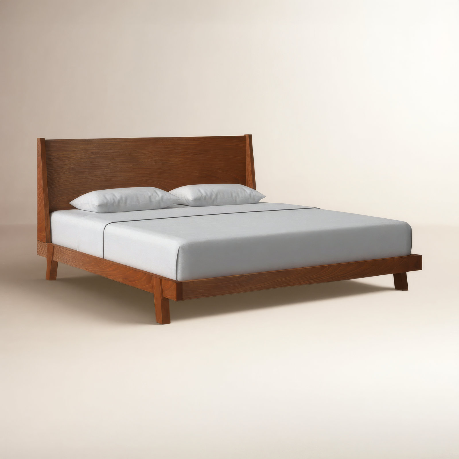 Juno Solid Wood Wingback Bed, California King