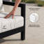Sunbrella® - Banc d'extérieur arrondi à dossier demi-tonneau et coussin de siège / dossier-727306023