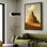 Art mural encadré, impressions murales abstraites rétro pour chambre à coucher - 24 po x 36 po