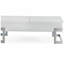 Table basse blanche brillante et chromée avec plateau relevable-1957019974