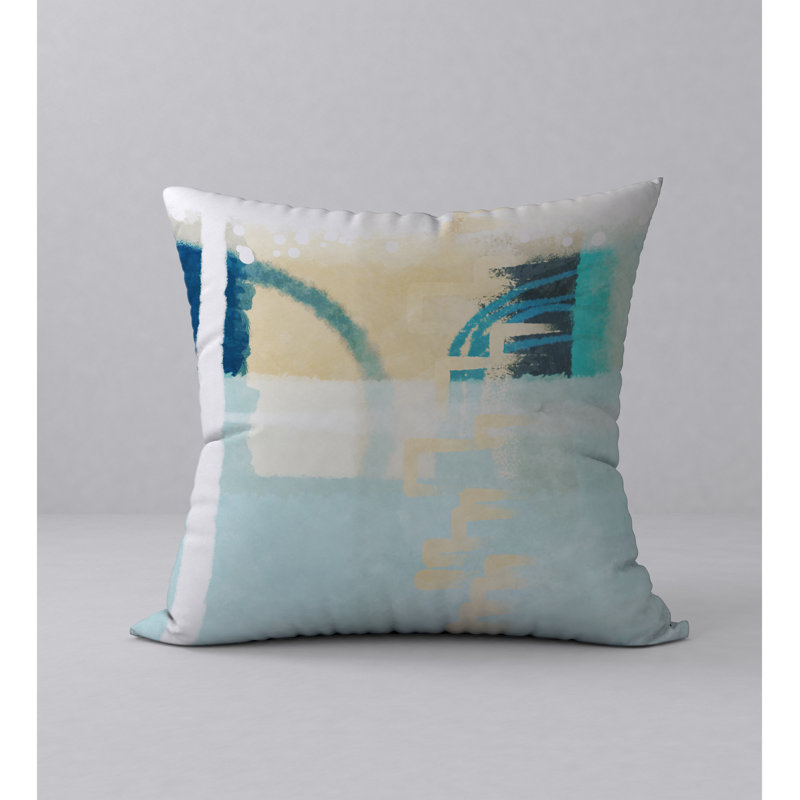Abstract Reversible Throw Pillow, 24" x 24"