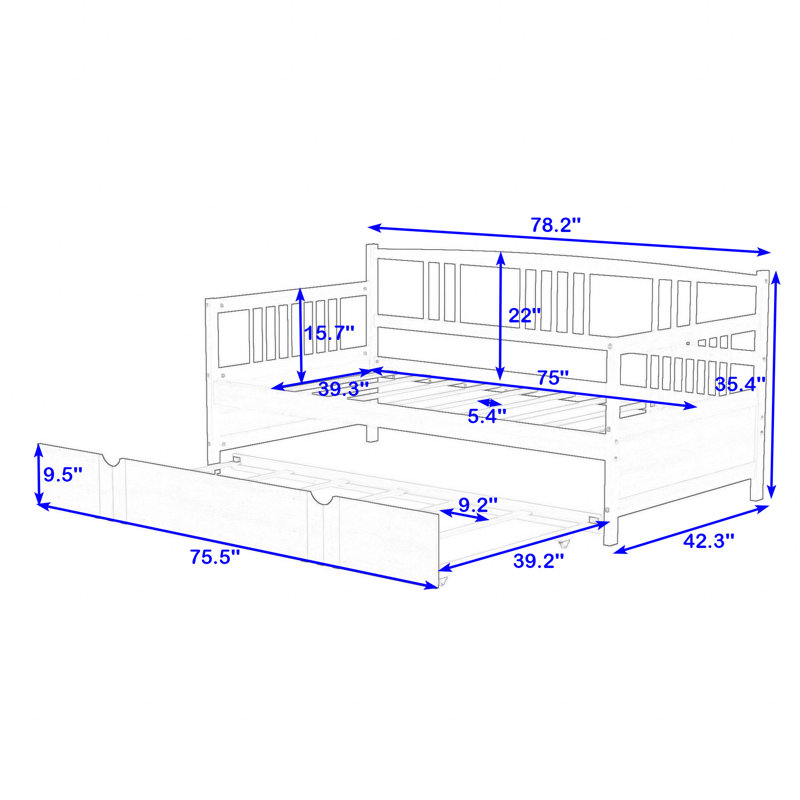 Daybed, White, Twin