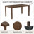 6-Piece Dining Table Set with Bench and Chairs, Ideal for Family Gatherings, Farmhouse Style for Dining Room and Kitchen-1633679072
