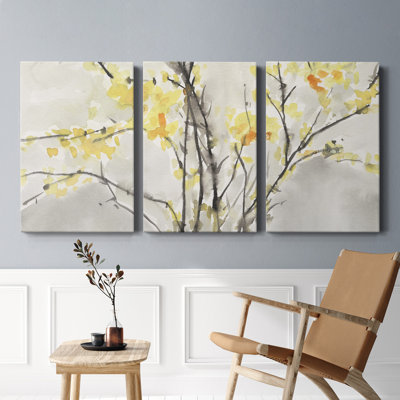 " Blissful Elegance I " 3 Piece Art Oil Print