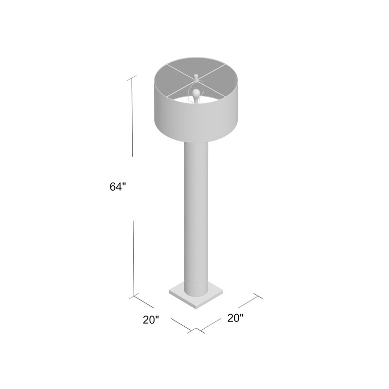 Aaliyah-May 64'' Bronze Traditional Floor Lamp
